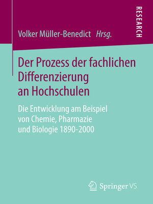 cover image of Der Prozess der fachlichen Differenzierung an Hochschulen